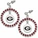 Georgia Bulldogs Spirit Crystal Logo Wreath Earrings