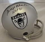 George Blanda Autographed Oakland Raiders Throwback Mini Helmet w/"HOF 81"