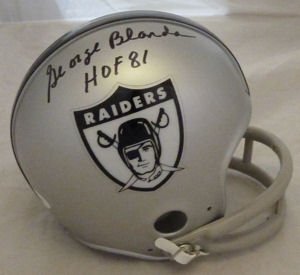 George Blanda Autographed Oakland Raiders Throwback Mini Helmet w/