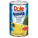 Juice Pineapple Dole 6 Ounce (03-0426) Category: Kitchen Juice Mixes