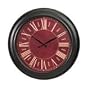 Durocraft Outdoor Wall Mount Clock With Burgandy Face