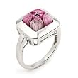 Millefiori Pink Square Ring