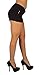 Basic Juniors Booty Shorts Premium Stretch French Terry Moleton with a Gentle Butt Lifting Stitching in Black Size XS