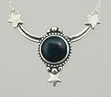 Bloodstone Accents This Sterling Silver Celestial Necklace Made in America