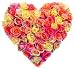 Heart of Roses Die-cut Blank Note Card