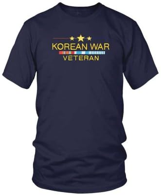 Grunt Apparel Men's Service Ribbon Korean War Veteran 2X-Large Black