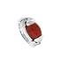 Boma Sterling Silver Carnelian Floral Ring