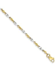 14k Yellow Gold D/C Fancy Link Bracelet