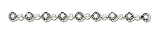 Sterling Silver White Cats Eye Round Anklet - 9 inch