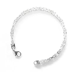K�nigsarmband 3,2 mm von Mailando, 925 Silber, 21 cm, Silberarmband