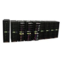 Produplicator 90 Burner Daisy Chain 20X DVD CD Duplicator Machine + Removable 750GB Hard Disk Drive (Standalone Audio Video Copy Tower, Disc Duplication Device)
