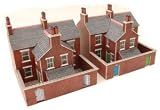 Metcalfe PN103 Two Red Brick Terraced Houses - Card Kit