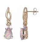 14K Gold Opal (1-1/2 ct. t.w.) & Diamond Accent Earrings