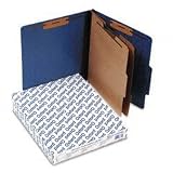 Pendaflex Pendaflex Pressguard Classification Folders, Letter, 6-Section, Blue, 10 Per Box (1257BL)