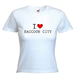 I Love Raccoon City t-shirt Ladies Fitted White