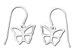 Solid Sterling Silver Butterfly Earrings