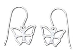 Solid Sterling Silver Butterfly Earrings