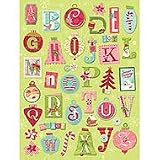 Brenda Walton Grand Adhesions Embellishments: Peppermint Twist Ornament Alphabet