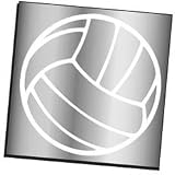 Image Sport Static Cling Volleyball White On Clear- 5 1/2