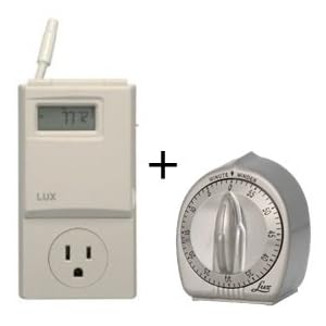 WIN100N Heating and Cooling Programmable Outlet Thermostat  Receive a Free Timer as a... by Lux