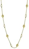 14k Yellow Gold Necklace With China Pearl Gold Balls