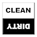 Guajolote Prints Dishwasher Magnet, Strong Clean and Dirty Sign (Black and White, 1 Count, Metal, 2.5 x 2.5 inches)