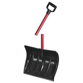Ames True Temper 1574600 18-Inch Poly Snow Shovel/Pusher with Steel Handle