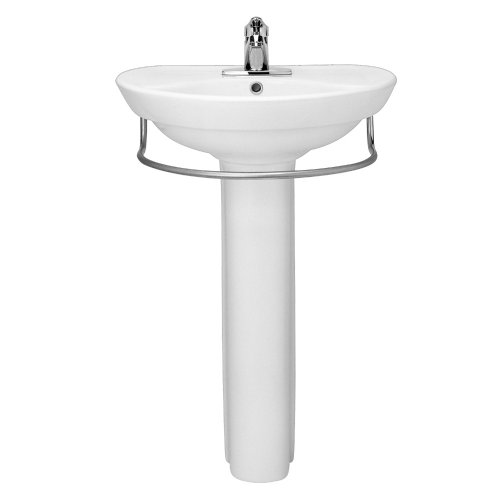 American Standard 0268.100.020 Ravenna Contemporary Design Pedestal Sink Top and Leg with Center Hole, White