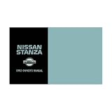 1992 NISSAN STANZA Owners Manual User Guide by Nissan