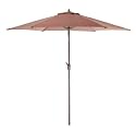 Southern 8' Crank and Tilt Market Umbrella, Brown