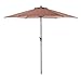 Southern 8' Crank and Tilt Market Umbrella, Brown