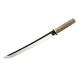 Herbertz Tanto-Messer, AISI 420, Holz-Griff, Lederscheide, Klinge 32 cmvon "Herbertz"