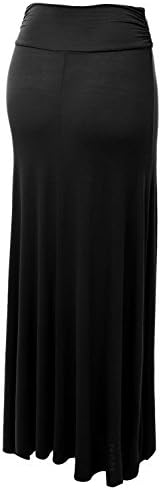 Erlking Womens Plus Size Floor Length Maxi Skirt With Stretch Color Black Size M