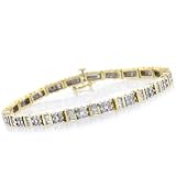 14K YG 3.00ct Diamond Bracelet