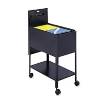 Safco Extra Deep Mobile Tub File with Lock, Letter Size Black