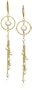 14k Yellow Gold Plated Sterling Silver White Freshwater Cultured Pearl Dangle Earrings
