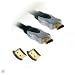 Ex-Pro ULTRA Premium Pro Metal Finished 1m Gold HDMI to HDMI Lead Cable, OFC Fully Sheilded Lead . 1080p - HDMI 1.3b (125283-49) Compliant. FULL HD Support. DVD Player, Sky, Virgin, PS3.