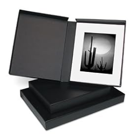 2 Depth 8 x 10 Black Clamshell Portfolio Box with Black Lining