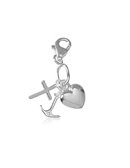 VINANI brand Germany 925 Sterling Silver Charm Pendant Anchor Heart Cross HAH