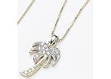 Search : Signature 18" Cubic Zirconia Palm Tree 18K GOLD OVER STERLING