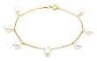 14k Yellow Gold, June Birthstone, Freshwater Pearl Bracelet, 7.25"
