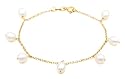 14k Yellow Gold, June Birthstone, Freshwater Pearl Bracelet, 7.25"