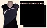 Chic Papoose Pouch Style Baby Sling with Black Corduroy w/Ribbon Trim w/Black Reverse PLUS