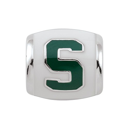 Persona Sterling Silver Michigan State University White Bead Charm