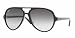 Ray Ban RB 4125 Cats 5000 601/32 Black Plastic Crystal Gray Gradient Lens Aviator Style Sunglasses Shades