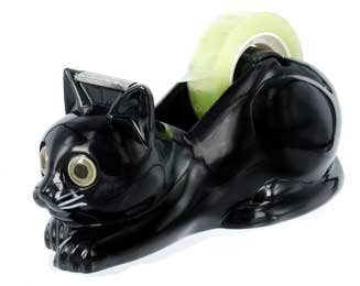 Black Kitten Cat Office Desk / home / school Scotch Tape Dispenser