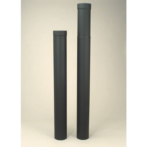 Copperfield 21135 6 x 38 Inch-70 Inch Adjustable Length Heat-fab 22-ga Welded Black Stovepipe