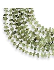 Hand Knotted Prehnite Polished Stone Necklace QH2282-18"