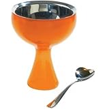 Alessi Big Love Ice Cream Bowl & Spoon Set Orange
