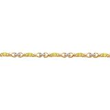 14K Gold 1.82cttw Diamond & Peridot Bracelet 7.25"